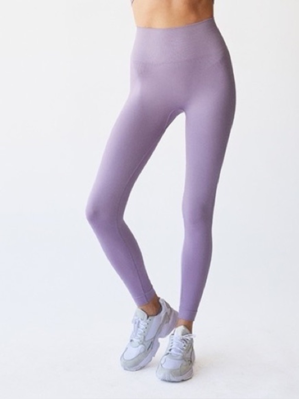 SET ACTIVE Sculptflex High-Waist Ribbed Lavender Leggings (544)